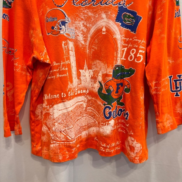 P.Michael Florida Gators Women's All Over Print Orange Long Sleeve Shirt Size L - Picture 2 of 11